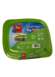 Fun Multipurpose Containers With Lid Clear And Green 946ml 4 PCS
