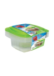 Fun Multipurpose Containers With Lid Clear And Green 709ml 4 PCS
