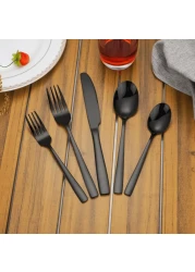 MAAC Home Bold Black Cutlery Set for Modern Kitchen - Set of 10 Luxurious Elegant Durable and Classic Premium Design Cutlery Set Perfect for everyday use, and get together, restaurant, banquet