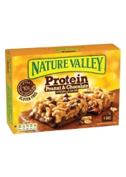 نايتشر فالي لوح بروتين الفول السوداني والشوكولاته، 40 غرام حزمة من 4