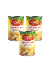 California Garden Ready To Eat Mushrooms Pieces And Stems 425g Pack of 3