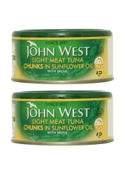 John West Tuna Chunks in Spring Water, 170g Pack of 2