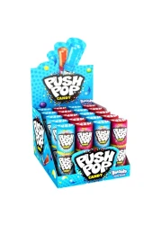 Bazooka Push Pop Blueberry And Cola Flavoured Candy 15g Pack of 20