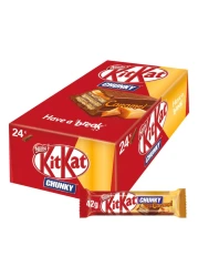 Nestle KitKat Chunky Salted Caramel Chocolate Bar, 42g Pack of 24