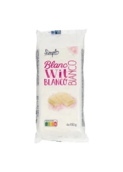 Simpl White Chocolate Bar 100g Pack of 4