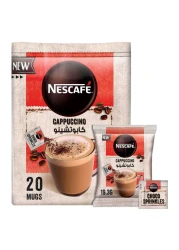 Nescafe Cappuccino Foamy Coffee Mix Choco Sprinkles, 19.3g Pack of 20