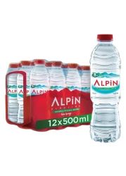 ألبين مياه معدنية طبيعية قلوية 500 ملل، حزمة من 12