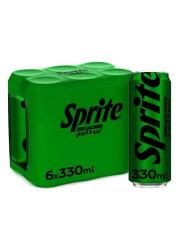 Sprite Zero Calories Carbonated Soft Drink Can 330ml Pack of 6