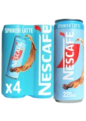 Nescafe Spanish Latte Coffee Drink, 225ml Pack of 4