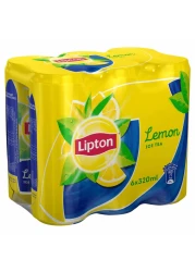 Lipton Lemon Ice Tea Non-Carbonated Refreshing Drink 320ml Pack of 6