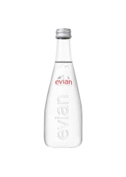 evian Natural Mineral Water 330ml Glass