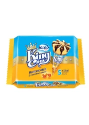 Igloo King Cone Butterscotch and Caramelised Cashews Ice Cream, 120ml Pack of 5