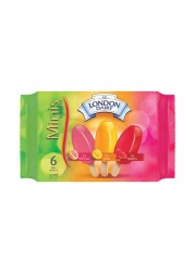 London Dairy Minis Sorbets Ice Cream Bar, 60ml Pack of 6