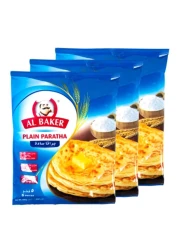 Al Baker Plain Paratha, 400g Pack of 3