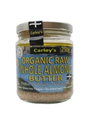 Carley's Organic Raw Whole Almond Butter 250g