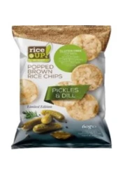 Rice Up! Pickles and Dills Popped Brown Rice Chips, 60g