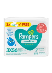 Pampers Sensitive Protect Baby Wipes Made with 100% Purified Water 168 Wipes