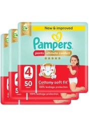 Pampers Ultimate Comfort Diaper Pants Size 4 9-14kg Mega Pack 50 Pants Pack of 3