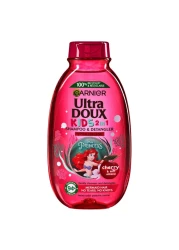 Garnier Ultra Doux Cherry Soft Almond Kids 2-In-1 Shampoo And Detangler Pink 400ml