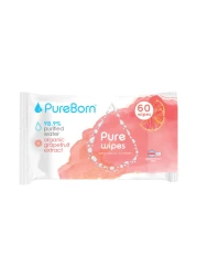 Pureborn Organic Grapefruit Extract 60 Pure Wipes