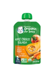 Gerber Organic Apple Carrot Squash for Baby, 99g