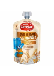 نستله سيريلاك حبوب وحليب مع 5 أنواع من الحبوب من عمر 6 أشهر، 110 غرام