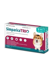 Zoetis Simparica TRIO the Complete Flea, Tick, and Heartworm Prevention for Dogs 10- 20 kgChewable.