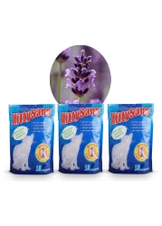 Bag of 3 - KittySand 100% Natural, Lavender Scented Silica Crystal Premium Quality Cat Litter 3.8L