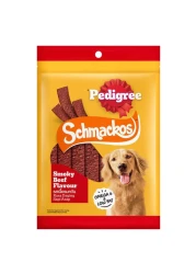 Pedigree Schmackos Smoky Beef Flavour Jerky Treats for Dog, 70g