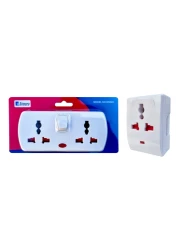 Sirocco 2-Way Multi Socket And 3-Pin Adaptor White