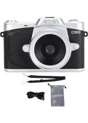 COOPIC C900 Digital Camera - 68MP, 4K Video, 3.0" Flip Screen, 16x Zoom, Creative Filters - Black Edition