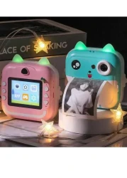 Yeasha,Kids Rechargeable Camera Instant Print ,Mini Photo Printing Camera for Kids,1080P Digital Camera, 2.4 LCD Screen,32G SD Card,High Definition,ABS Body