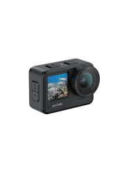 Porodo 4K Ultra HD Action Camera with WiFi Support and Touch Screen Dual Screen Display Full Body Waterproof Electronic Image Stabilization Wide View Angle 150&deg; 4K@ 60fps Video Capture 24MP