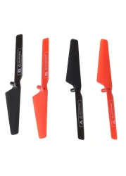 Kaiser Baas Replacement, Drone Spare Propeller Blades [Easy Install Rotor Blades] Perfect Fit and Good Quality Quad Pack [4 PCS Plastic Propellers [2x Black and 2x Red] For Alpha Drone 720p Quadcopter