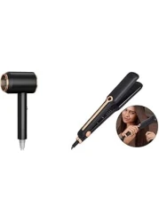 Fitto Hair Dryer Instant Dryer + Hair Straightener 1200W &ndash; 2-in-1 Professional Blow Dryer &amp; Hair Straightening Comb for Frizz-Free, Silky, and Smooth Hair, Fast Drying &amp; Styling, Salon Quality