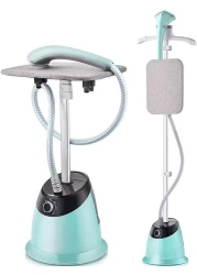 Clothes Steamer 1800W - Handheld Vertical Garment Steamer with Ironing Board Small Portable Steam Iron for Wrinkle Removal, Fast Heat-Up
