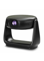Powerology 300 Ansi Lumens Full HD Portable Projector with 1GB RAM 8GB Storage Built-in Battery and LCD light Mini Projector - Black