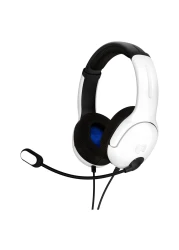 PDP Wired Over-Ear Stereo Gaming Headset with Mic for PlayStation 5 and PlayStation 4 Airlite Frost White