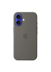 Apple Silicone Case Cover With MagSafe For iPhone 16 Stone Grey