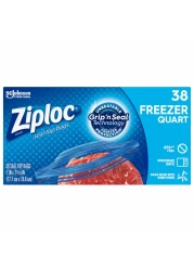 زيبلوك أكياس تخزين الطعام في المجمد سعة كوارت 38 كيس