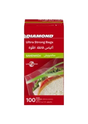 Diamond Zipper Sandwich 100 Bags