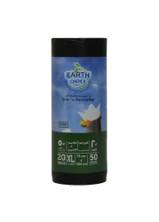 Earth Choice Quick Tie Wavetop Extra Large Black 20 Garbage Bags