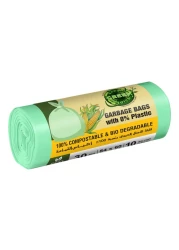 Earth Green Choice Garbage Bags With 0% Plastic Roll 56x60cm 30 Garbage Bags