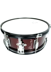 Mike Music Snare Drum Set Student Steel Shell 14 X 5.5 Inches, Includes Drum Key, Drumsticks and Strap (red)