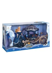 Princess Electric Horse with Doll and Carriage Beauty Set