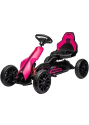 Lovely Baby Pedal Car LB 6005 Pedal Go Kart, Ride On Toys For Boys And Girls, Go Kart, Ride On Car, Outdoor Toys, Beats Every Tricycle, Adaptable To Body Lenght - Pink