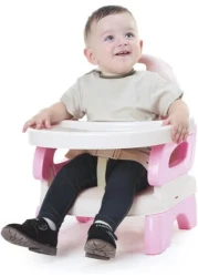 Fantastic-Kids-Toys Baby Dining Chair, 2-Level Height Adjustment, Can Be Used on Chair with 3-Point Safety Belt, Easily Foldable