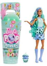 Barbie Pop Reveal Bubble Tea Series Doll &amp; Accessories with Fashion Doll &amp; Pet, 8 Surprises Include Color Change, Cup with Storage (Styles May Vary), HTJ21
