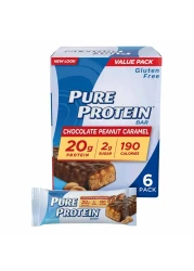 Pure Protein Chocolate Peanut Caramel Protein Bar 50g Pack of 6