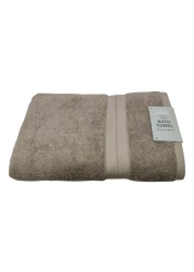 La Collection 550 GSM Cotton and Viscose Bath Towel Brown 70x140cm
